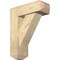 Ekena Millwork Traditional Craftsman Rough Sawn Bracket w/ Offset Brace, Douglas Fir, 6"W x 16"D x 20"H BKT0604X16X20TRA04RDF - alternate 1